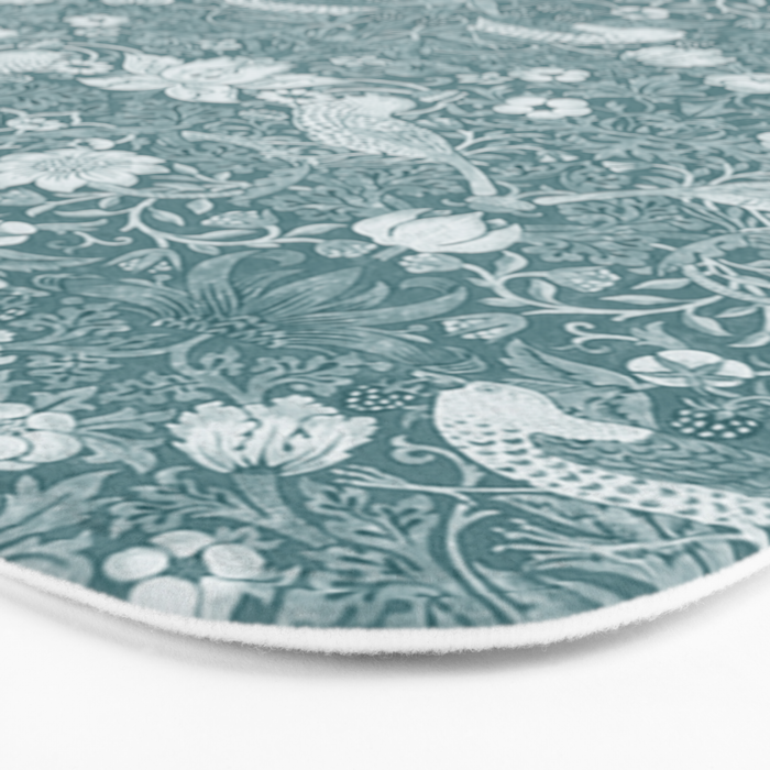 William Morris Strawberry Thief Soft Teal Bath Mat Gallery Image 3