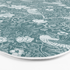 William Morris Strawberry Thief Soft Teal Bath Mat Gallery Image 3