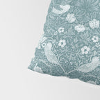William Morris Strawberry Thief Soft Teal Pillow Sham Gallery Image 4