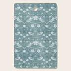 William Morris Strawberry Thief Soft Teal Cutting Board Gallery Image 1