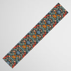 Victorian Carnation in Moody Red and Blue Table Runner Gallery Image 3