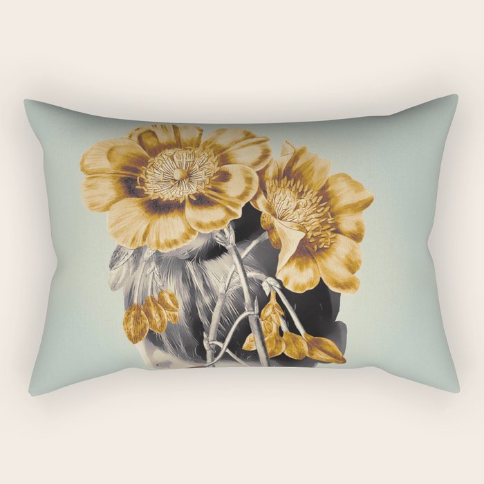 WOMAN WITH FLOWERS 2 Rectangular Pillow Gallery Image 2