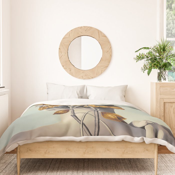 WOMAN WITH FLOWERS 2 Duvet Cover Gallery Image 3