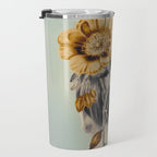 WOMAN WITH FLOWERS 2 Travel Mug Gallery Image 3