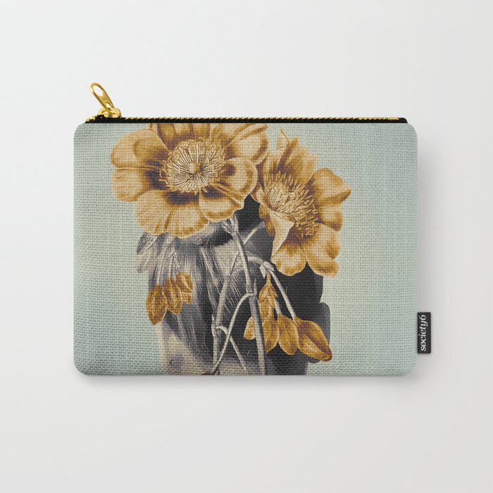 WOMAN WITH FLOWERS 2 Carry All Pouch Gallery Image 1