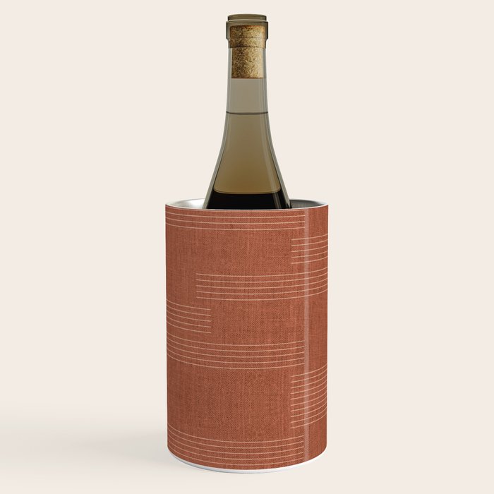 Minimal, Pattern, Boho Prints, Terracotta Wine Chiller Gallery Image 3