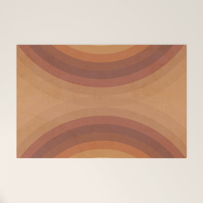 Double the Rainbow - Terracotta Welcome Mat Gallery Image 1