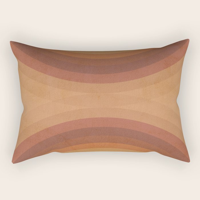 Double the Rainbow - Terracotta Rectangular Pillow Gallery Image 2