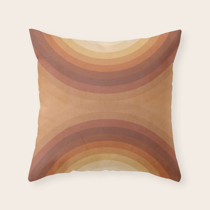 Double the Rainbow - Terracotta Throw Pillow Gallery Image 6