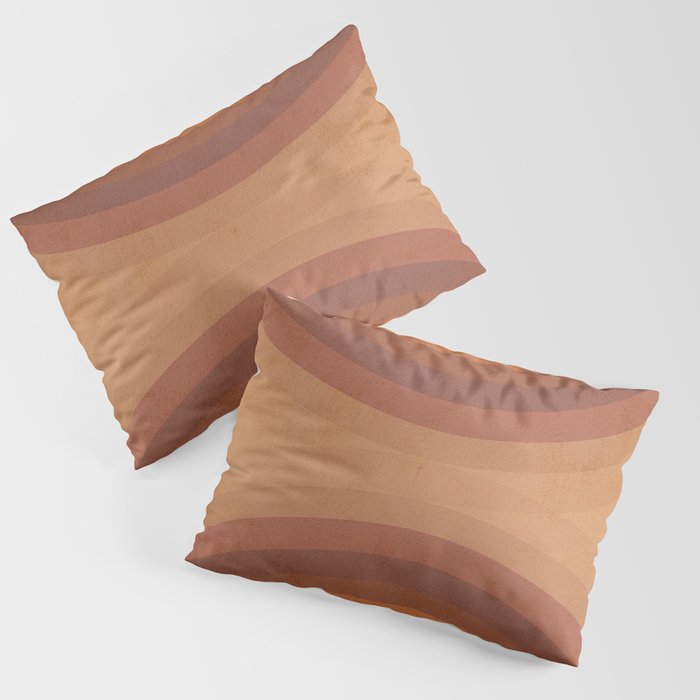 Double the Rainbow - Terracotta Pillow Sham Gallery Image 1
