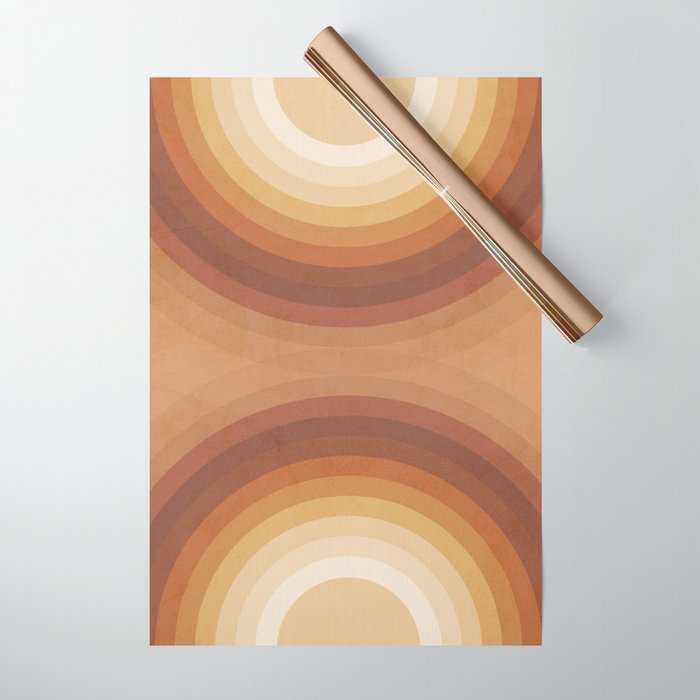 Double the Rainbow - Terracotta Wrapping Paper Gallery Image 1