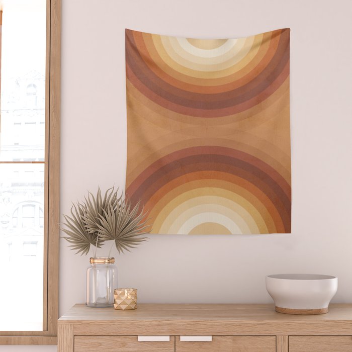 Double the Rainbow - Terracotta Wall Tapestry Gallery Image 2