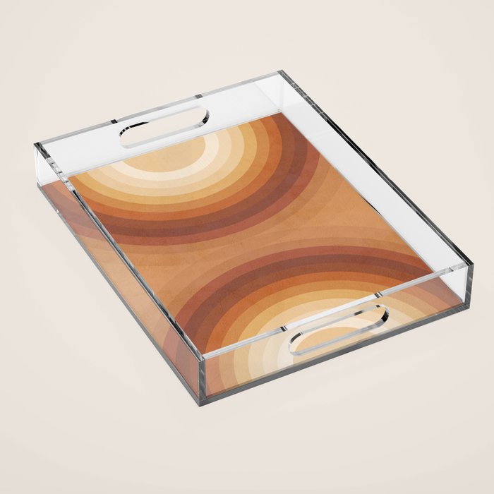 Double the Rainbow - Terracotta Acrylic Tray Gallery Image 1