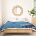 Peckham Blue Abstract Map Duvet Cover Gallery Image 3