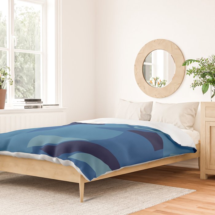 Peckham Blue Abstract Map Duvet Cover Gallery Image 2