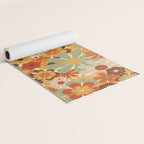 Patterned Retro 70's Floral Prints Yoga Mat Gallery Image 2