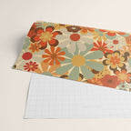 Patterned Retro 70's Floral Prints Wrapping Paper Gallery Image 2