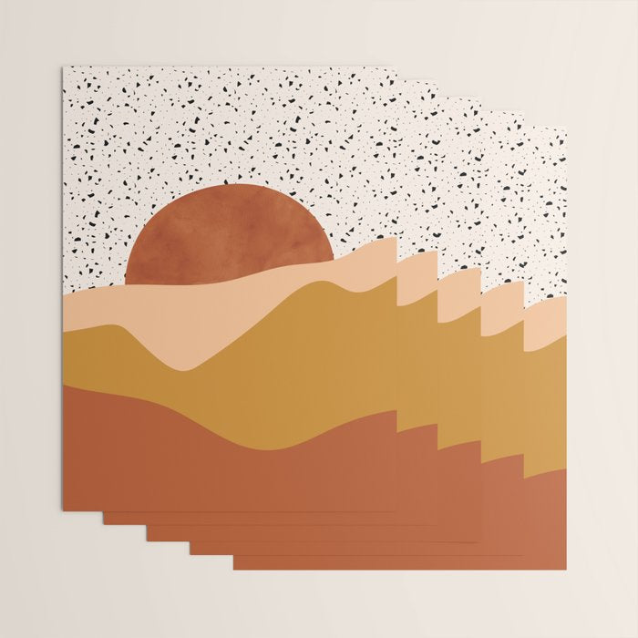 Terrazzo Sky Landscape Wrapping Paper Gallery Image 3