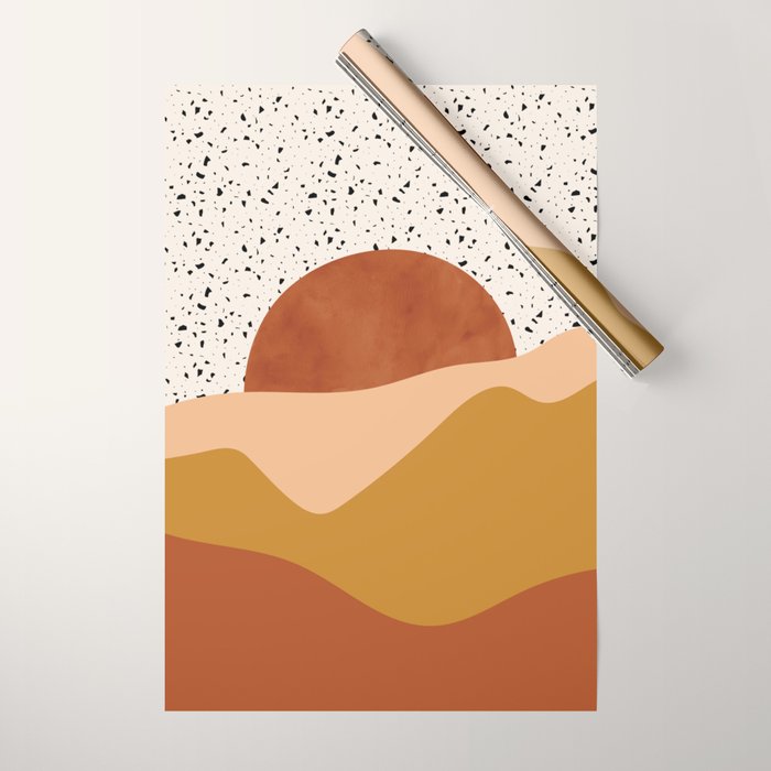Terrazzo Sky Landscape Wrapping Paper Gallery Image 1