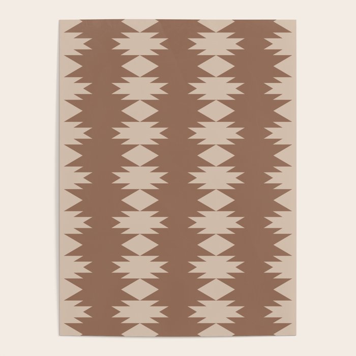 Geometric Southwestern Pattern XLIV Desert Brown Poster Gallery Image 4