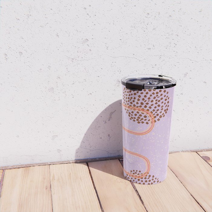 Abstract Fields in Lavender & Brown Travel Mug Gallery Image 4