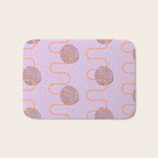 Abstract Fields in Lavender & Brown Bath Mat Gallery Image 1