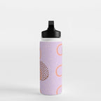 Abstract Fields in Lavender & Brown Water Bottle Gallery Image 3
