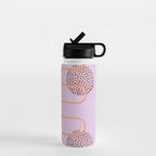 Abstract Fields in Lavender & Brown Water Bottle Gallery Image 1