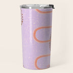 Abstract Fields in Lavender & Brown Travel Mug Gallery Image 2