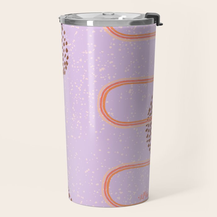 Abstract Fields in Lavender & Brown Travel Mug Gallery Image 2