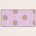 Abstract Fields in Lavender & Brown Desk Mat Gallery Image 3