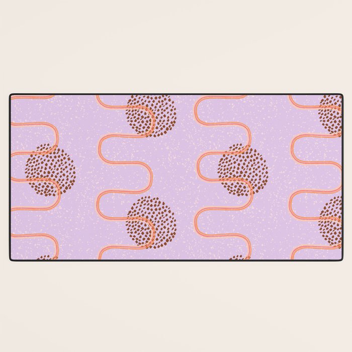 Abstract Fields in Lavender & Brown Desk Mat Gallery Image 3