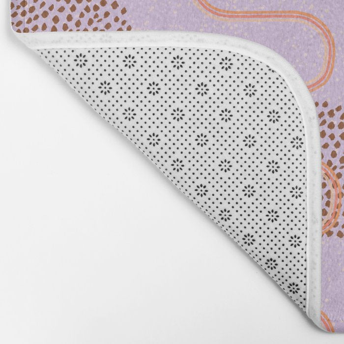 Abstract Fields in Lavender & Brown Bath Mat Gallery Image 2