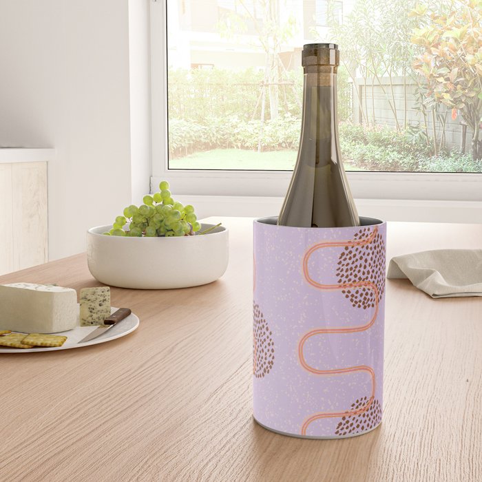 Abstract Fields in Lavender & Brown Wine Chiller Gallery Image 4