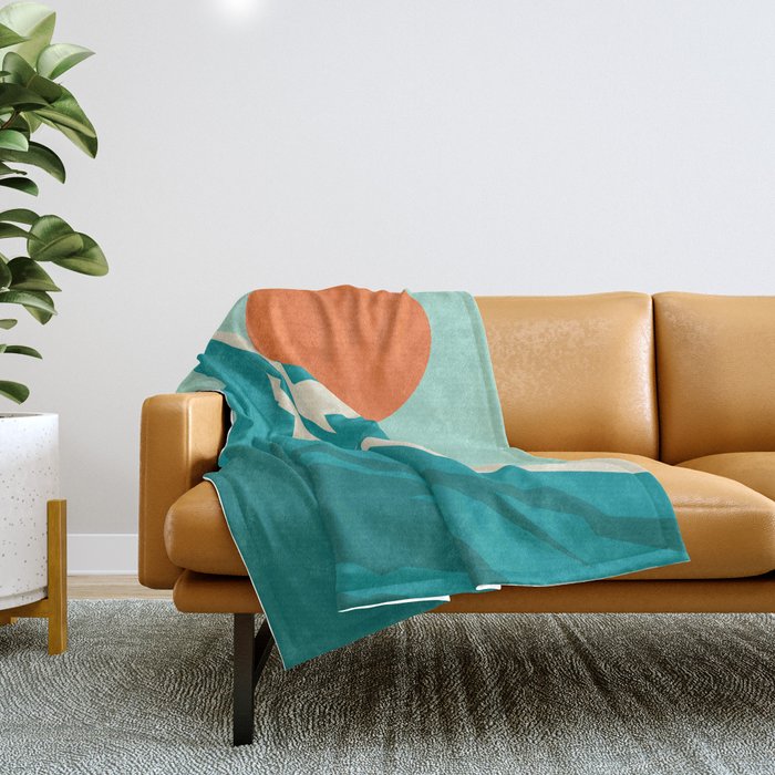 As the sun rises over the peak Throw Blanket Gallery Image 1