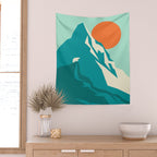 As the sun rises over the peak Wall Tapestry Gallery Image 2