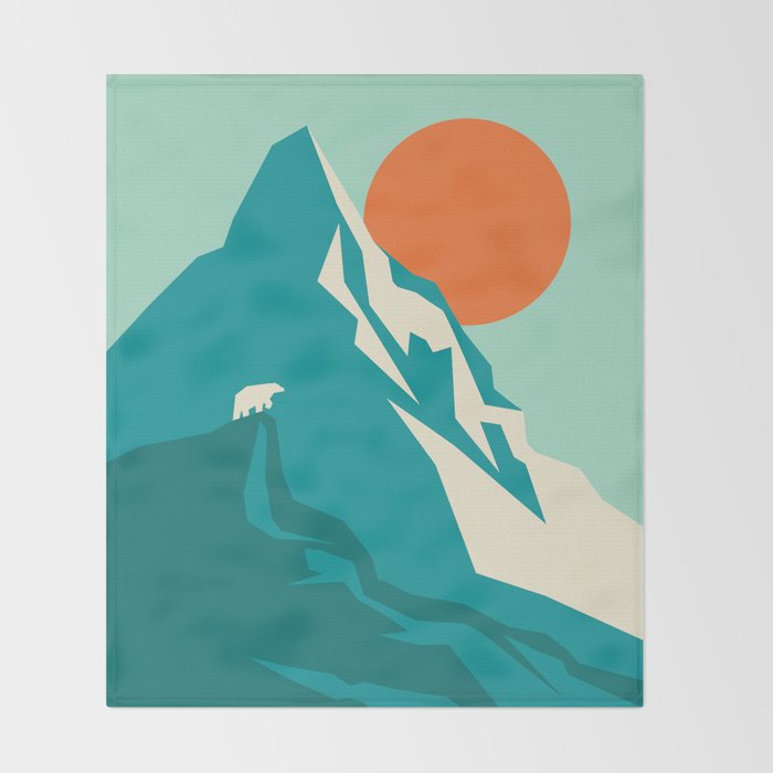 As the sun rises over the peak Throw Blanket Gallery Image 2