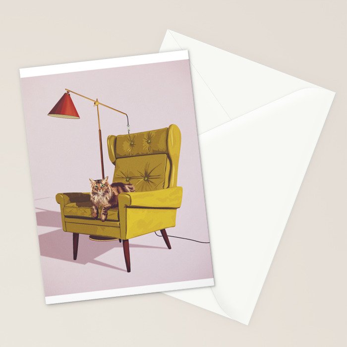 Cats on Chairs Deluxe Collection - Oscar Stationery Card Gallery Image 2