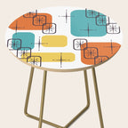 Mid Century Modern White Yellow Orange Blue Side Table Gallery Image 2