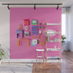 Dollhouse inventory / pink Wall Mural Gallery Image 1