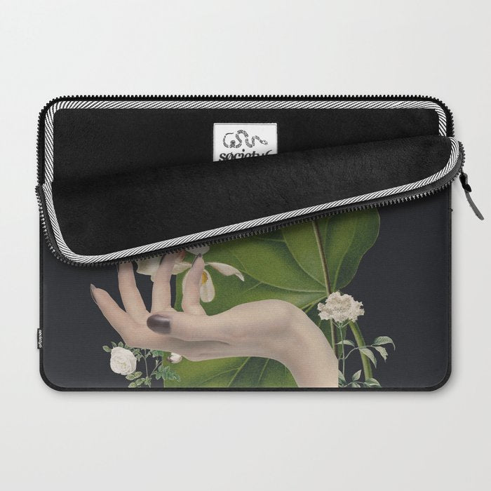 Minimal Collage/ Hand, Plants and Butterflies 6 Laptop Sleeve Gallery Image 2
