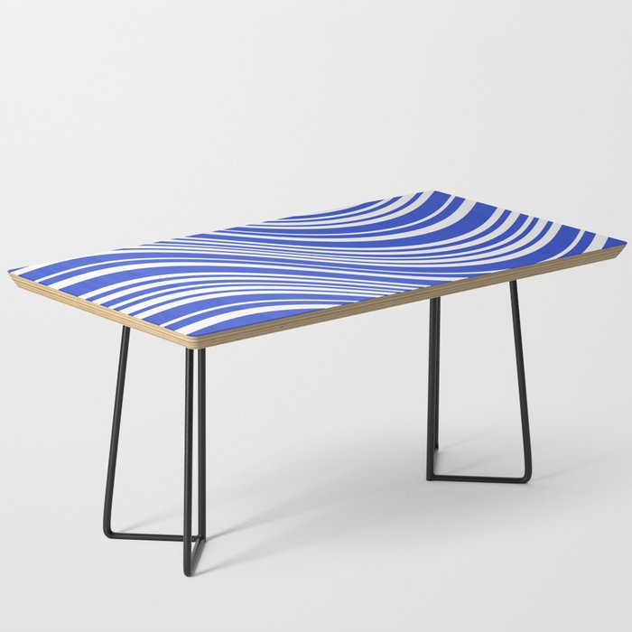  Wavy Stripes XXXIV - Bright Blue Coffee Table Gallery Image 1