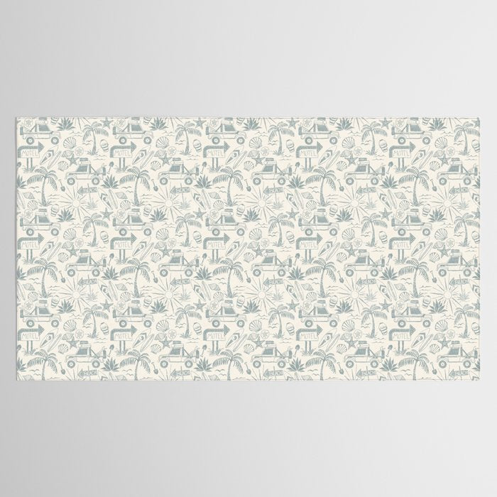 Baja - faded blue Tablecloth Gallery Image 2