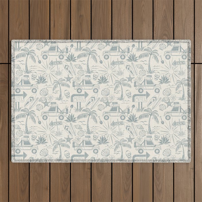 Baja - faded blue Outdoor Rug Gallery Image 1