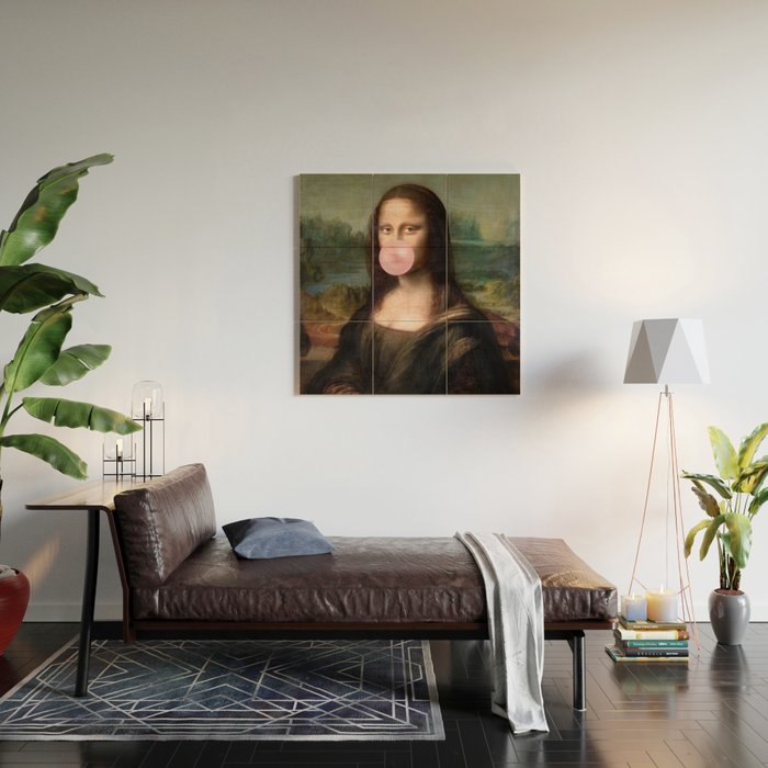  Mona Lisa Bubble Gum Wood Wall Art Gallery Image 2