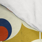 Flowers geometry mustard - retro pattern no3 Comforter Gallery Image 4