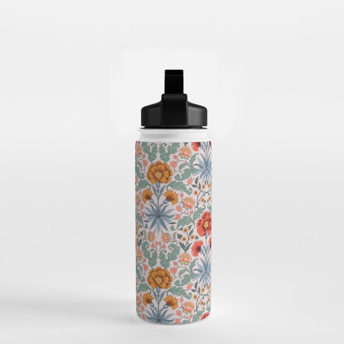  Victorian Botanicals - Carnation in Red and Blue Water Bottle Gallery Image 2