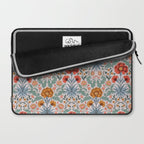  Victorian Botanicals - Carnation in Red and Blue Laptop Sleeve Gallery Image 2