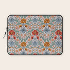  Victorian Botanicals - Carnation in Red and Blue Laptop Sleeve Gallery Image 1