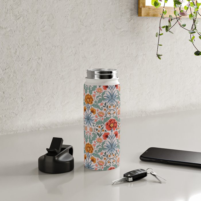  Victorian Botanicals - Carnation in Red and Blue Water Bottle Gallery Image 4